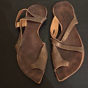 Elegant Tan Leather Sandals for Women